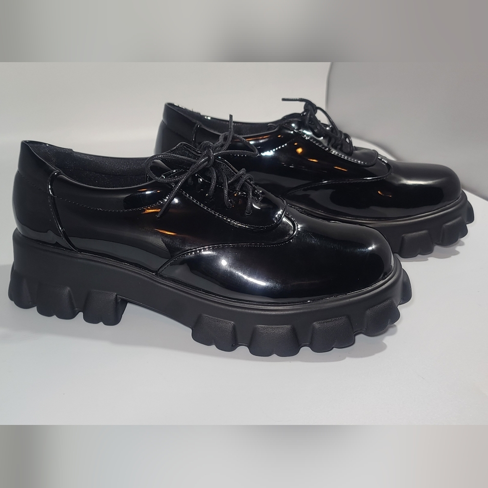 Fashion Women Loafers Lace up Casual Shoes Comfortable Thick Soles Shoes Size 11